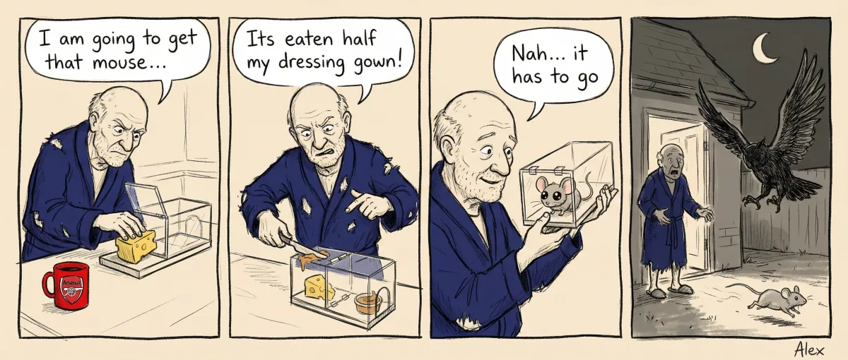 Dad vs the mouse — comic strip